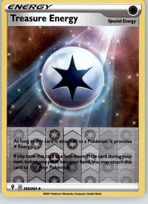 Treasure Energy - Evolving Skies - 165/203 - Reverse Holo LP Pokemon