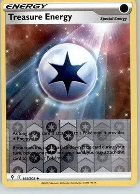 Treasure Energy - Evolving Skies - 165/203 - Reverse Holo LP Pokemon - Pokémon Card Single