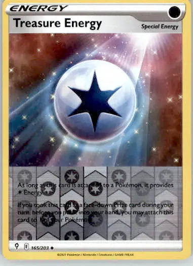 Treasure Energy - SWSH07: Evolving Skies - 165/203 - Reverse Holo LP - Pokémon Card Single