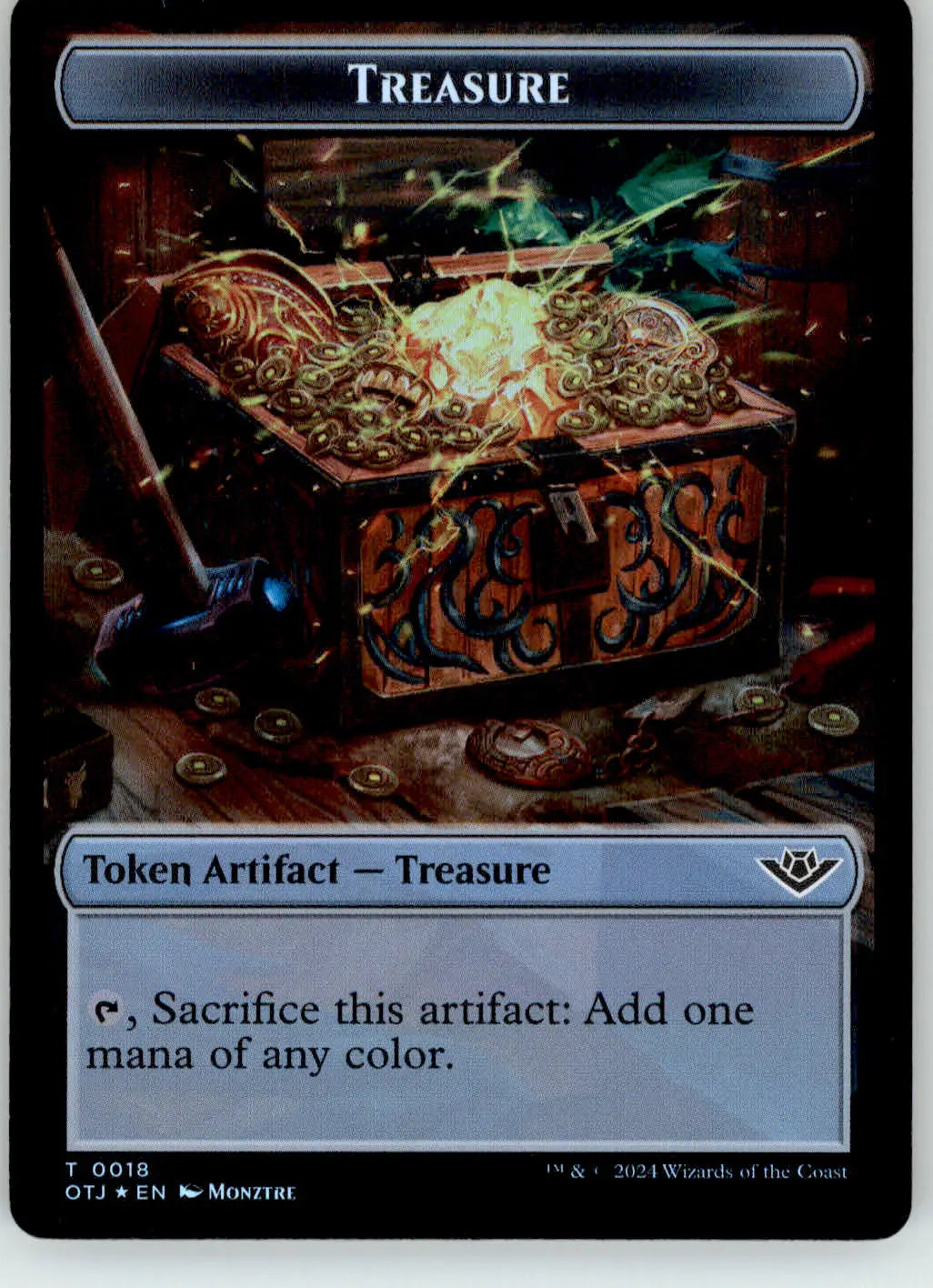 Treasure // Map Token - Outlaws of Thunder Junction - 18 // 7 - Foil NM Magic