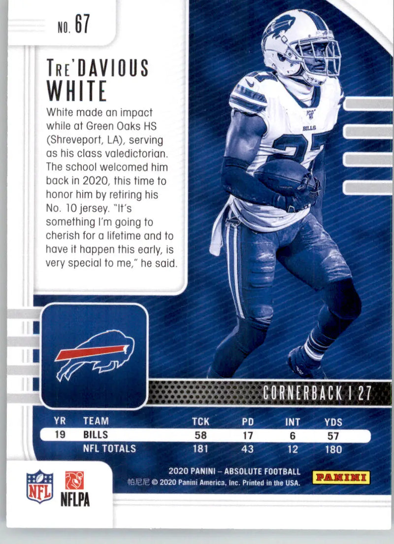 Tre’Davious White - 2020 Panini Absolute - #67 - Retail Football