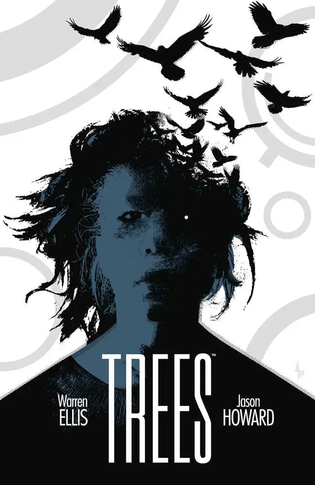 Comic book cover of Trees TPB Volume 03 showing detailed artwork