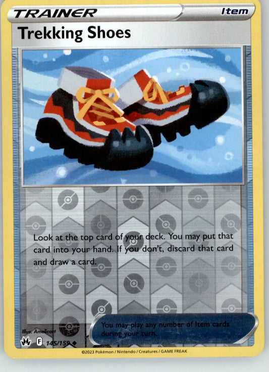 Trekking Shoes - Crown Zenith - 145/159 - Reverse Holo LP Pokemon - Pokémon Card Single