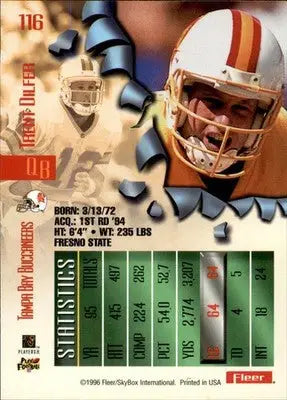 Trent Dilfer - 1996 Fleer Metal - #116 - Football - Football Card Single