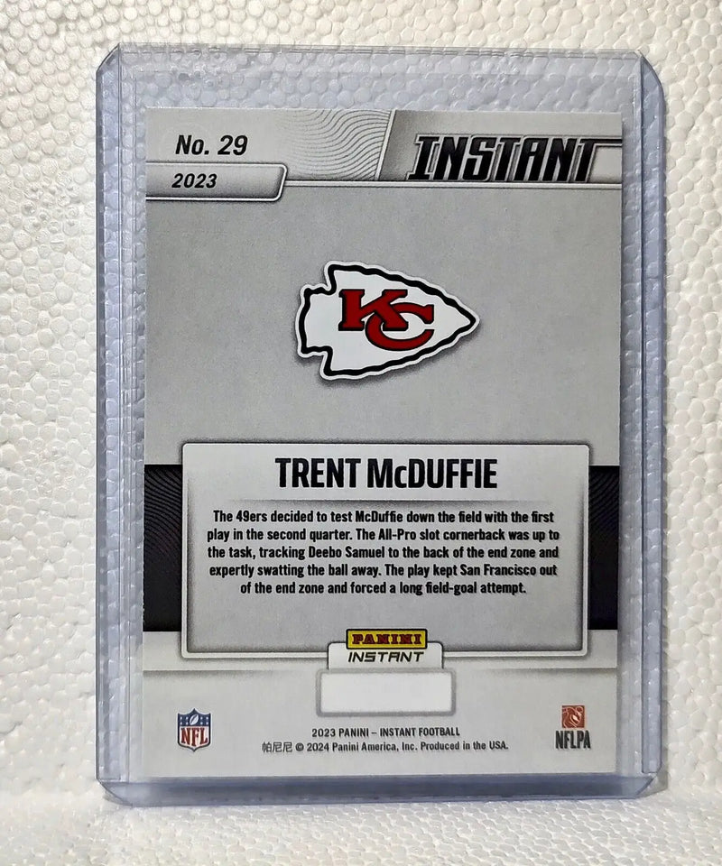Trent McDuffie 2023 Panini NFL Superbowl Champions #29 Card Kansas City Chiefs