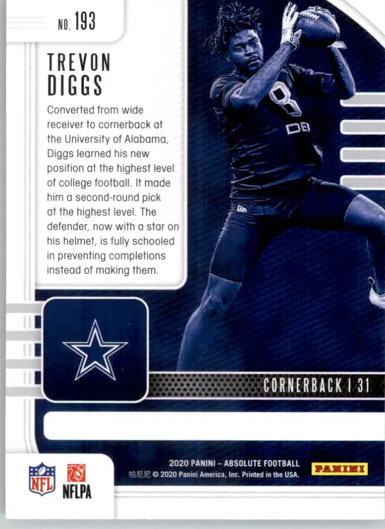 Trevon Diggs - 2020 Panini Absolute - #193 - Retail RC Football - Football Card Single