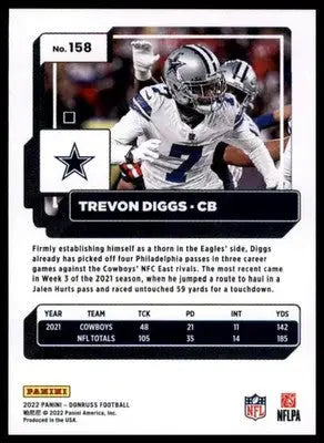 Trevon Diggs 2022 Donruss #158 Dallas Cowboys - Football Card Single
