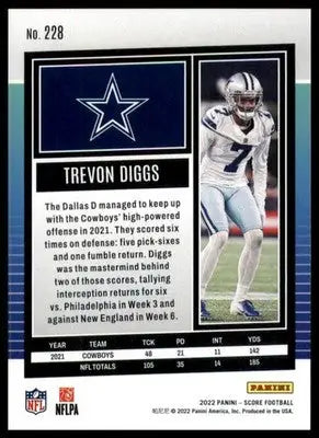 Trevon Diggs 2022 Score #228 Dallas Cowboys - Football Card Single