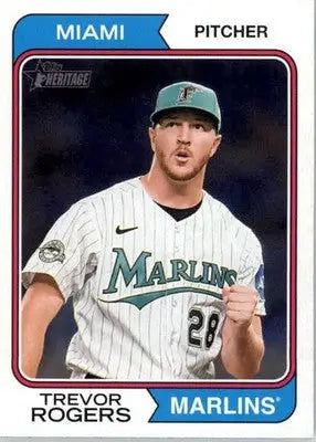 Trevor Rogers - 2023 Topps Heritage - #540 - Baseball - Baseball Card Single