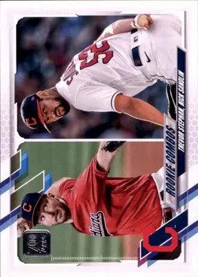 Trevor Stephan / Nick Sandlin RCOM Rookie 2021 Topps Update #US121 Indians - Baseball Card Single
