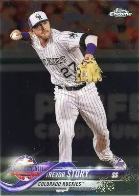 Trevor Story 2018 Topps Chrome Update #HMT95 Colorado Rockies - Baseball Card Single