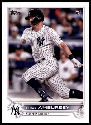 Trey Amburgey Rookie 2022 Topps #263 New York Yankees - Baseball Card Single