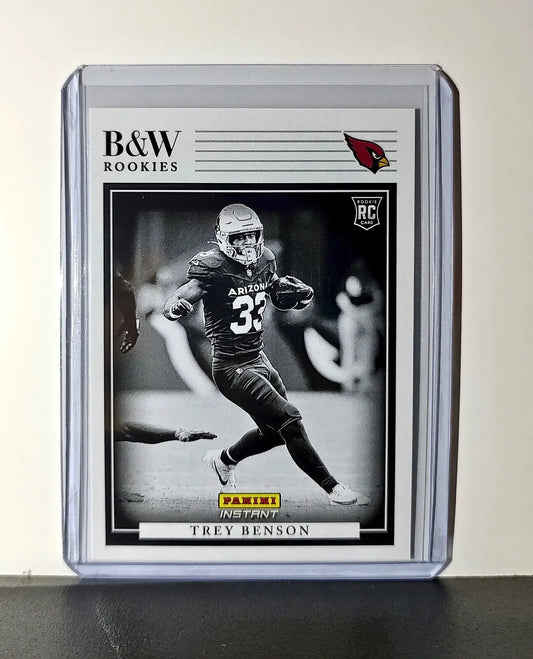 Trey Benson 2024 Panini NFL #12 Black & White Rookies Card Cardinals 1 of 680 - Football Card Single