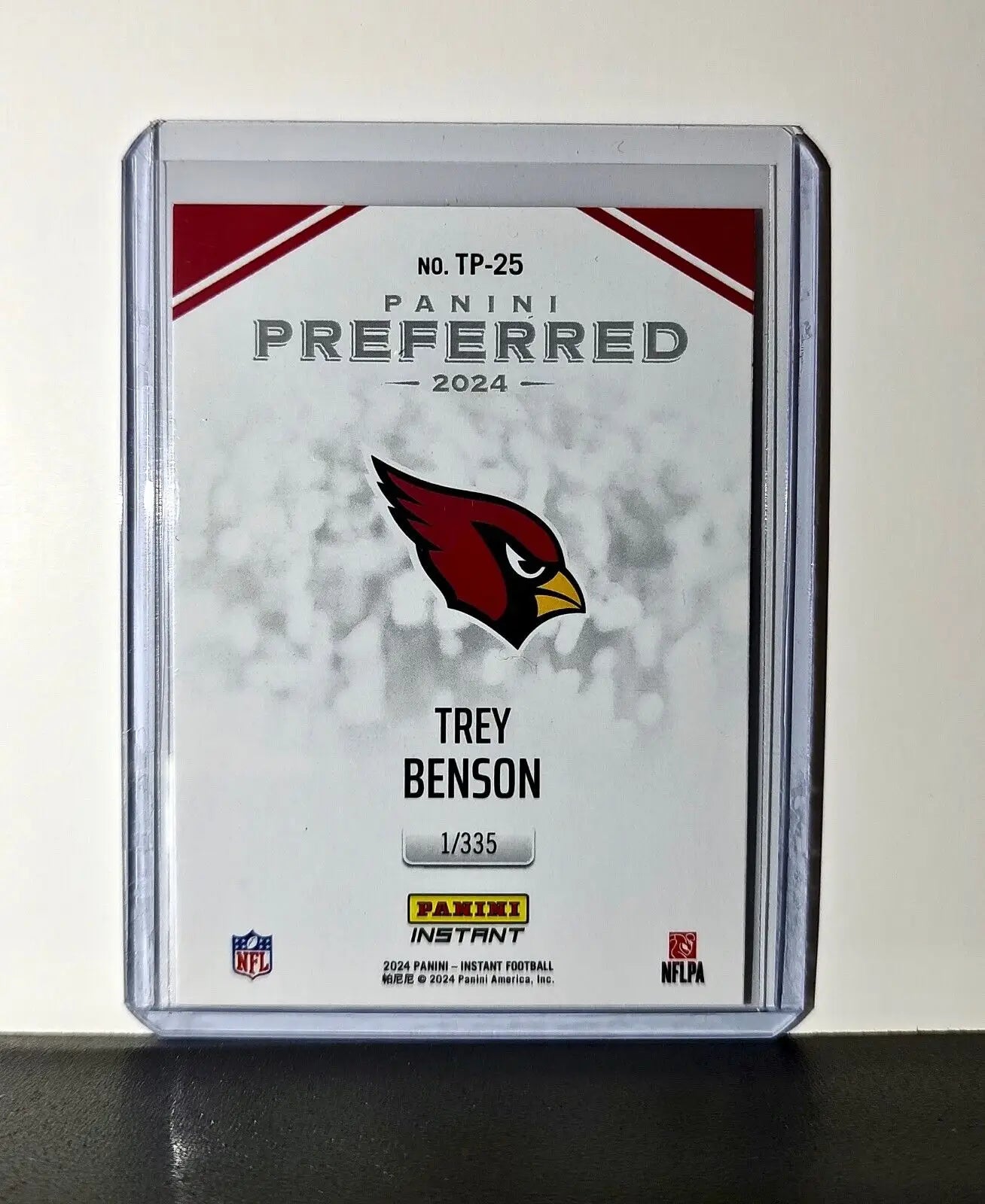 Trey Benson 2024 Panini Preferred NFL #25 Rookie Card Arizona Cardinals 1/335 - Football Card Single