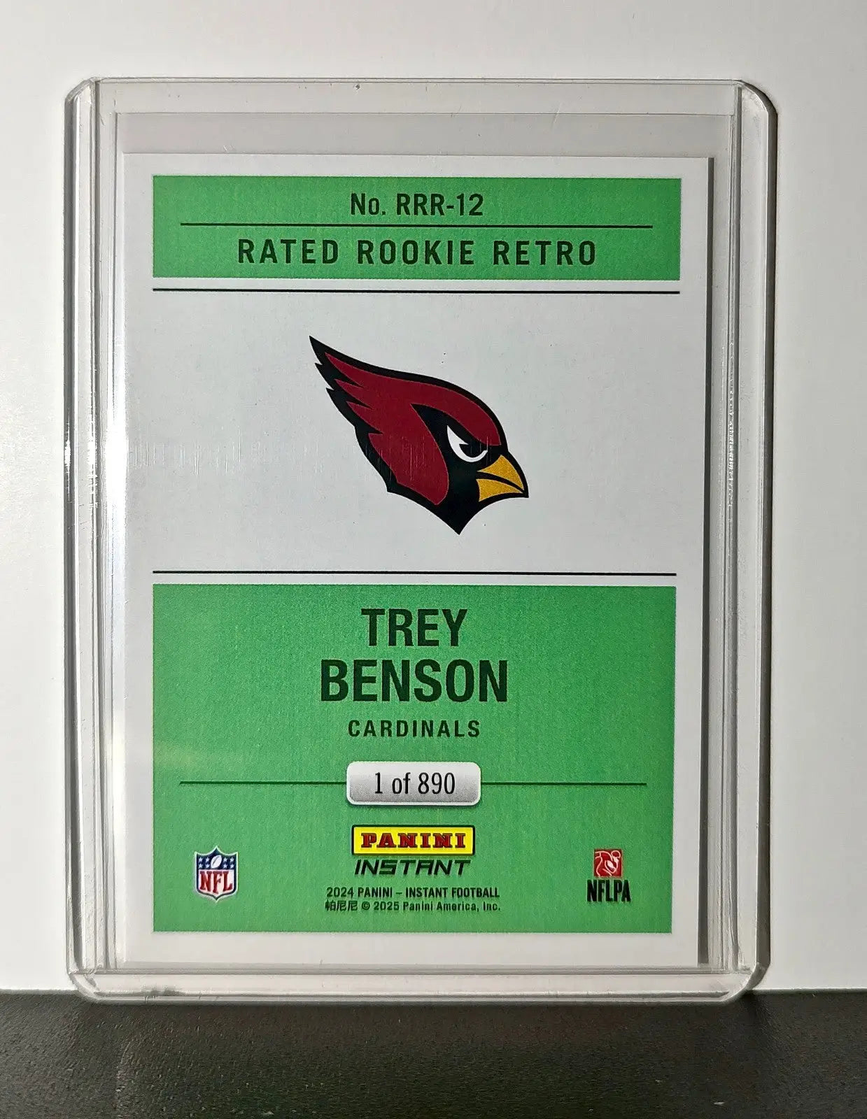 Trey Benson Rookie 2024 Panini Rated Rookie Retro NFL #12 Card Cardinals 1 of 89 - Football Card Single
