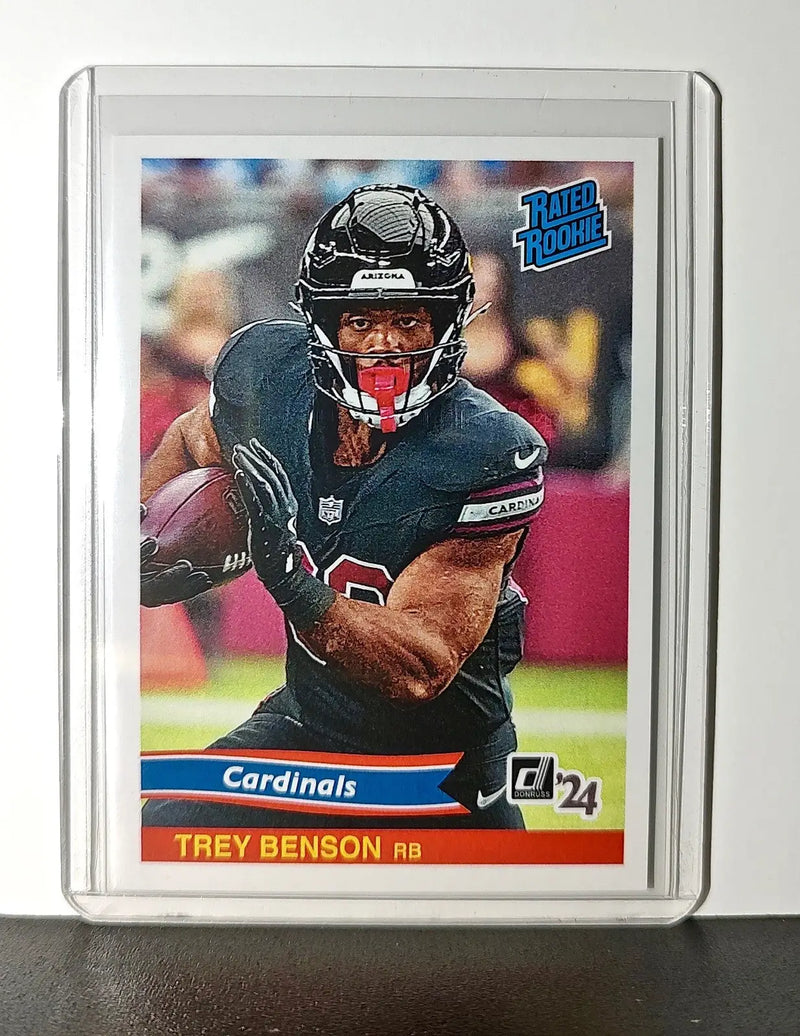 Trey Benson Rookie 2024 Panini Rated Rookie Retro NFL #12 Card Cardinals 1 of 89 - Football Card Single