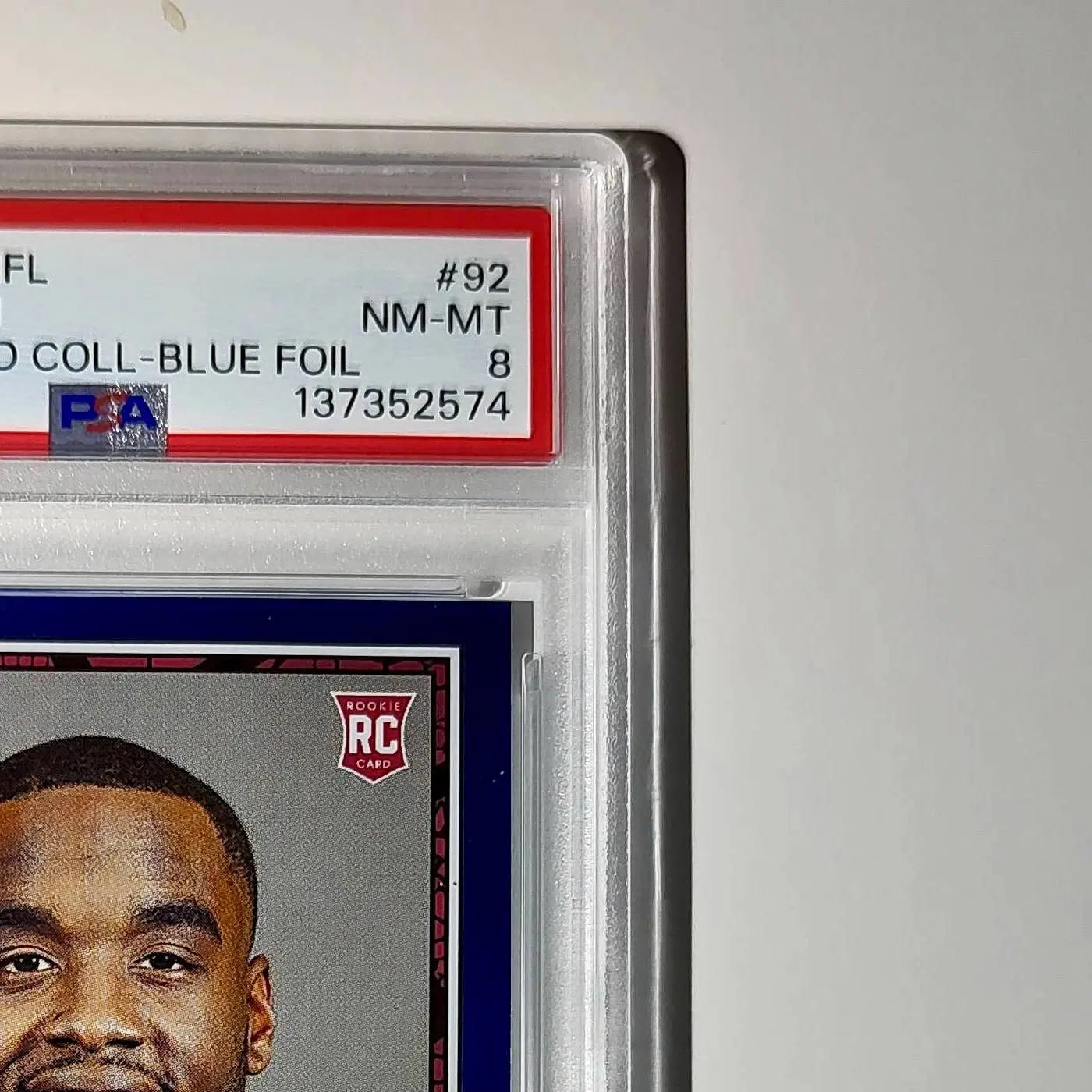 Trey Benson Rookie 2024 Panini Sticker Collection 255/349 #92 Blue Foil PSA 8 - Other