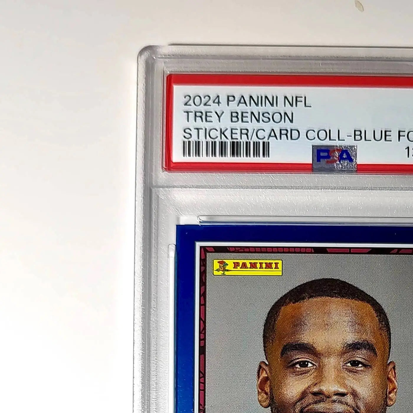 Trey Benson Rookie 2024 Panini Sticker Collection 255/349 #92 Blue Foil PSA 8 - Other