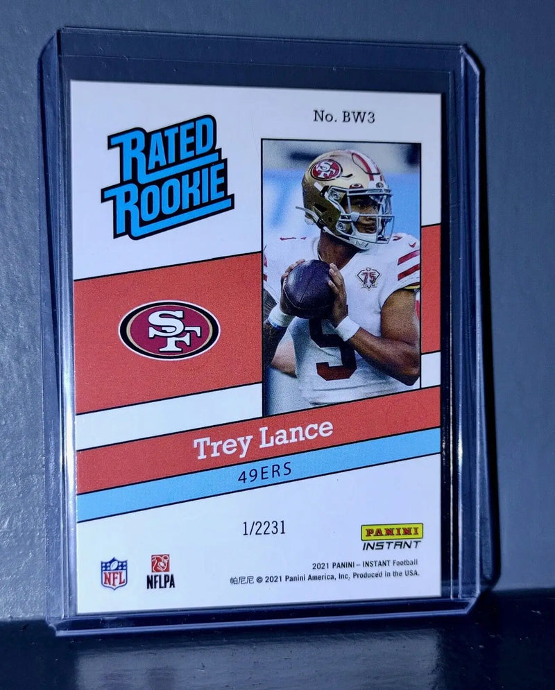 Trey Lance 2021 Panini NFL Rated Rookie Retro #3 Rookie Card 1/2231 - Football Card Single