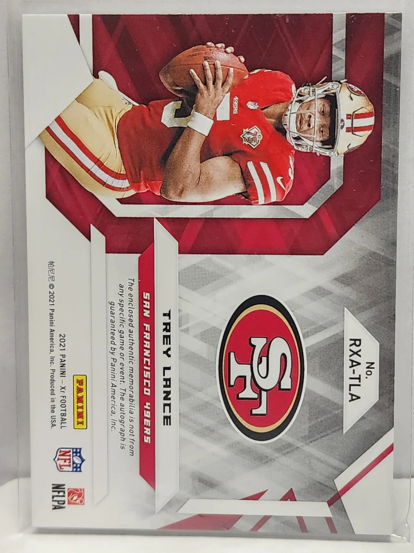 Trey Lance 2021 Panini XR Rookie Jumbo Gold Patch Auto #3/10 - Football Card Single