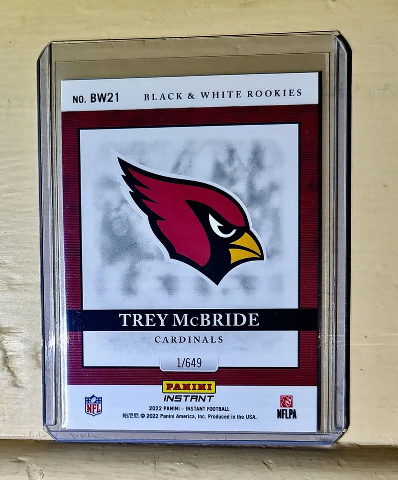 Trey McBride 2022 Panini NFL Black & White Rookies #21 Football Card 1 of 649 - Football Card Single