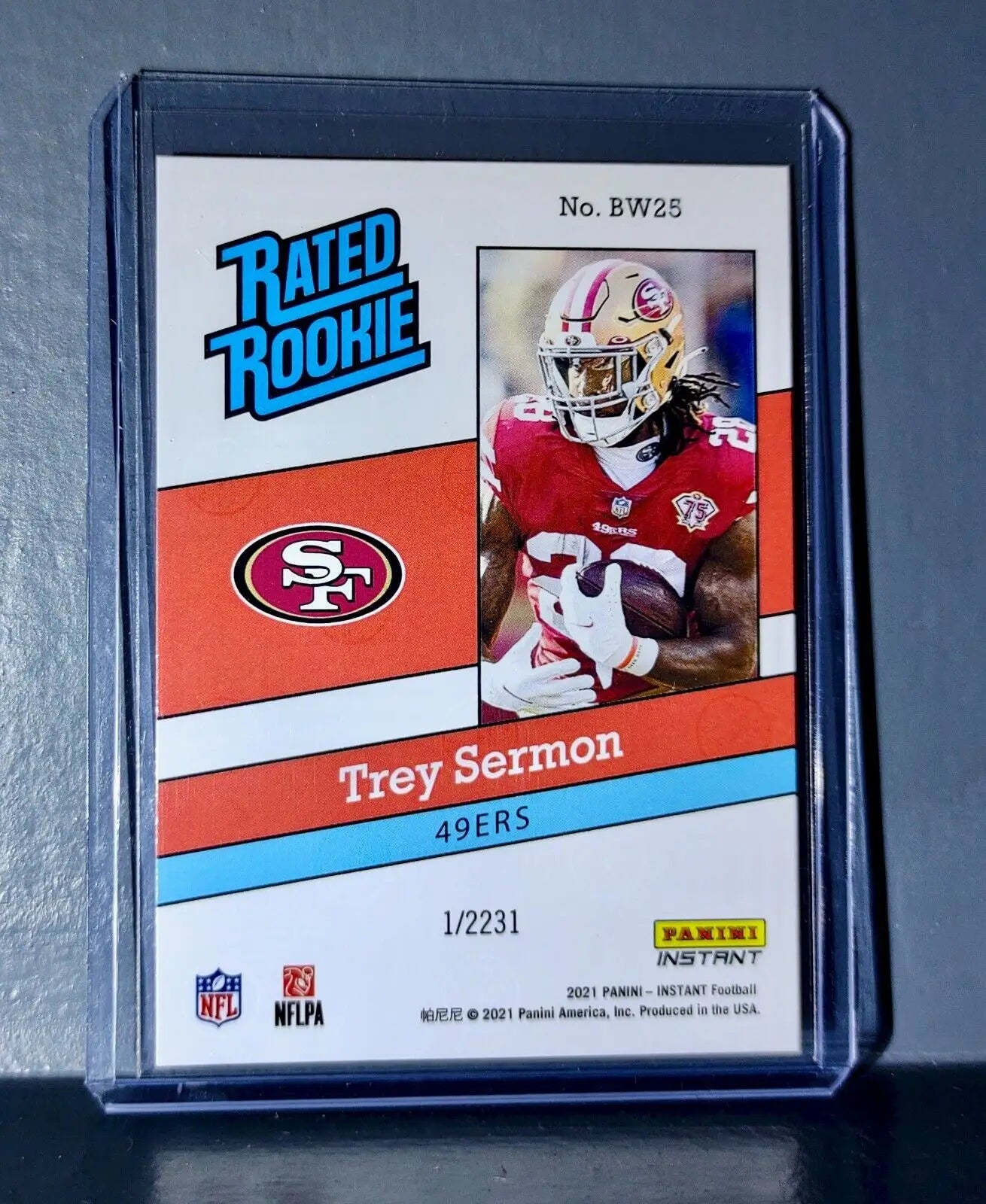 Trey Sermon 2021 Panini NFL Rated Rookie Retro #25 Rookie Card 1/2231 - Football Card Single