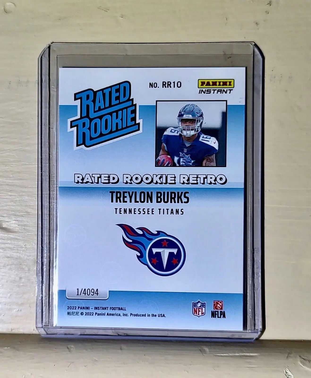 Treylon Burks 2022 NFL Panini #10 Rated Rookie Retro Football Card 1/4094 - Football Card Single