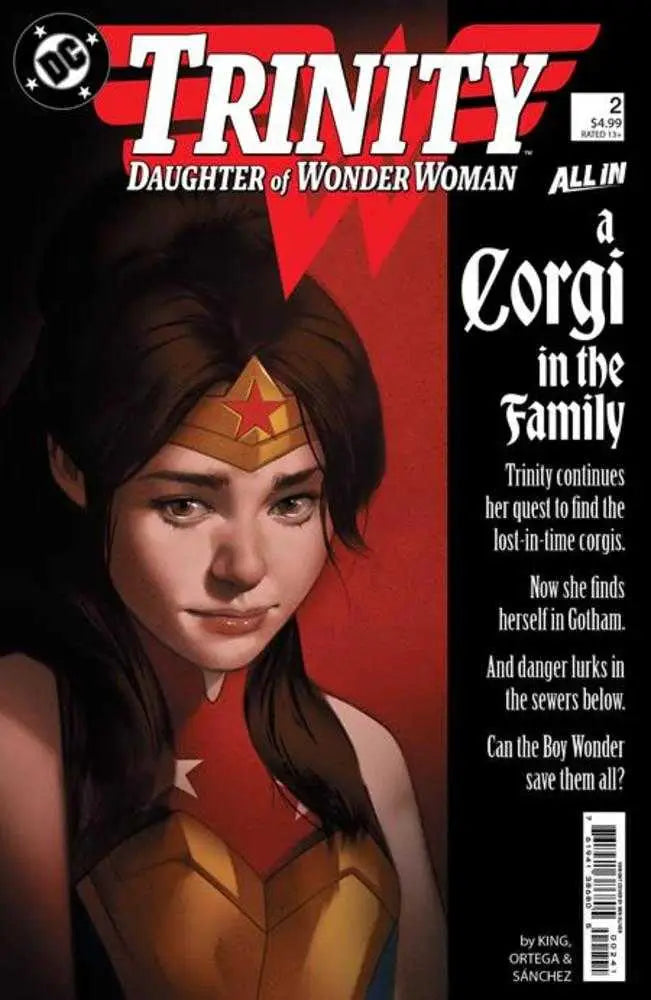 Comic book Trinity Daughter of Wonder Woman with Oliver Card Stock Variant cover featuring Corgi story