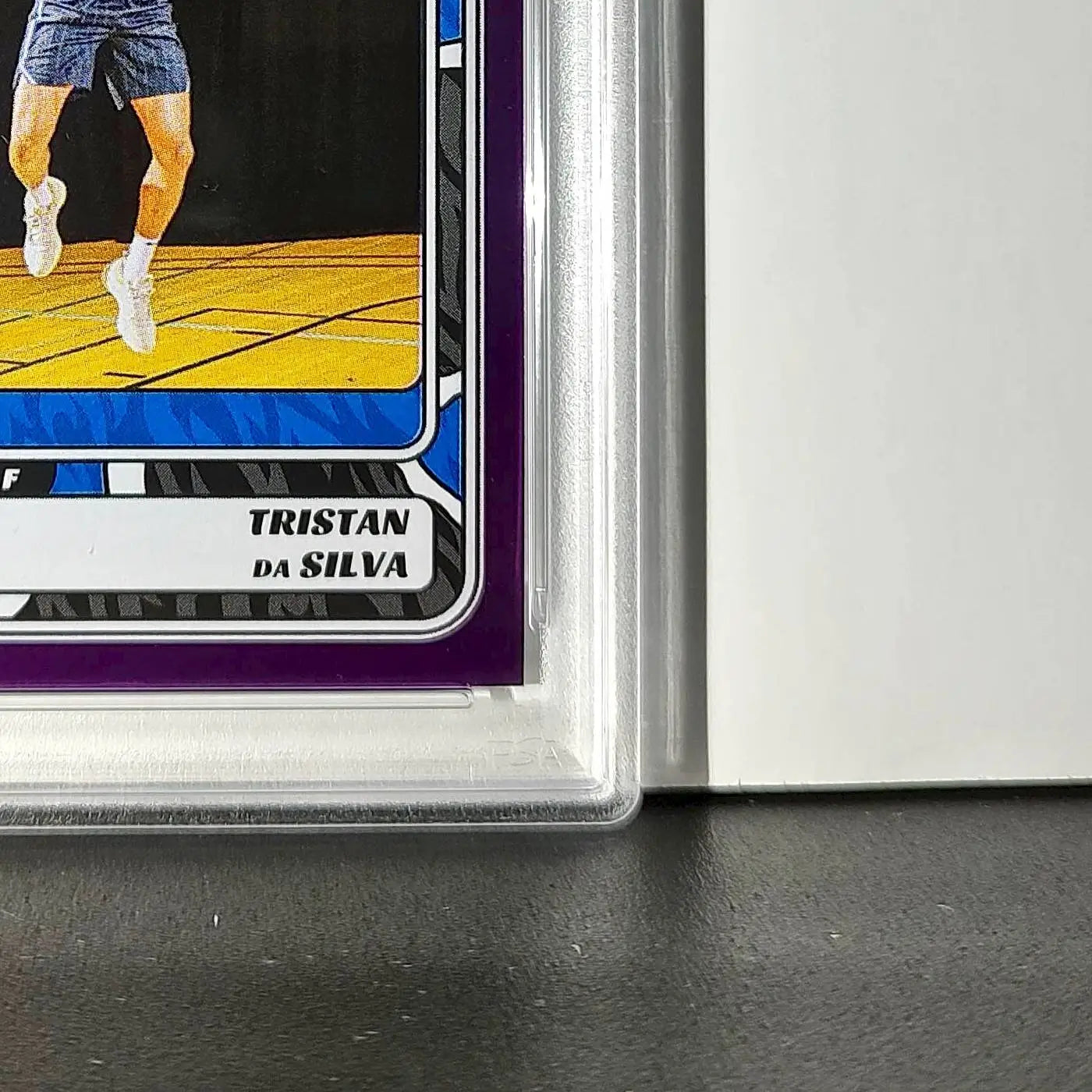 Tristan da Silva Rookie 2024-25 Panini NBA #81 Sticker 20/75 Purple Foil PSA 8