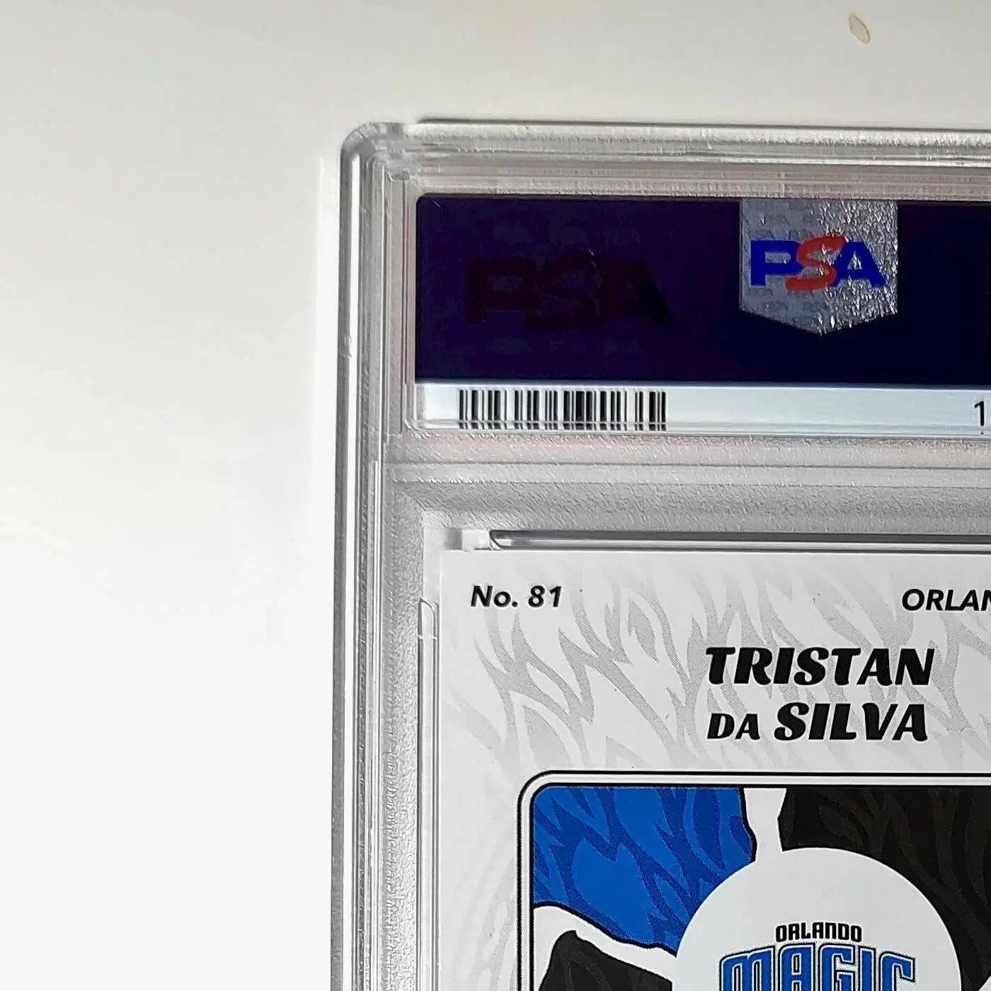 Tristan da Silva Rookie 2024-25 Panini NBA #81 Sticker 20/75 Purple Foil PSA 8