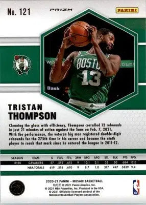 Tristan Thompson - 2020-21 Panini Mosaic - #121 - Mosaic Green Basketball - Basketball Card Single