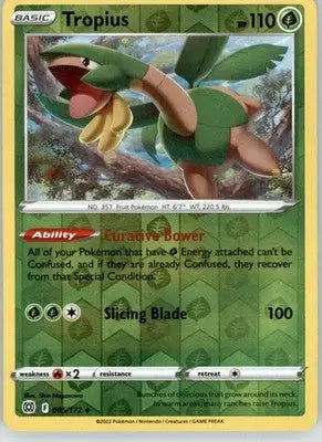Tropius - Brilliant Stars - 005/172 - Reverse Holo LP Pokemon - Pokémon Card Single