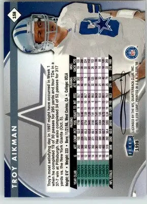 Troy Aikman - 1998 Fleer Tradition - #158 - Football - Football Card Single