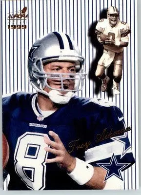 Troy Aikman - 1999 Pacific Aurora - #40 - Pinstripes Football - Football Card Single