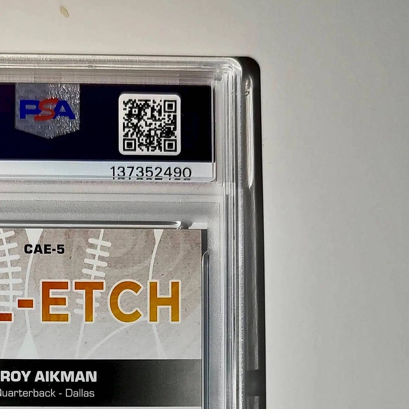 Troy Aikman 2023 Topps Chrome ALL-ETCH #CAE-5 PSA 8 NM-MT