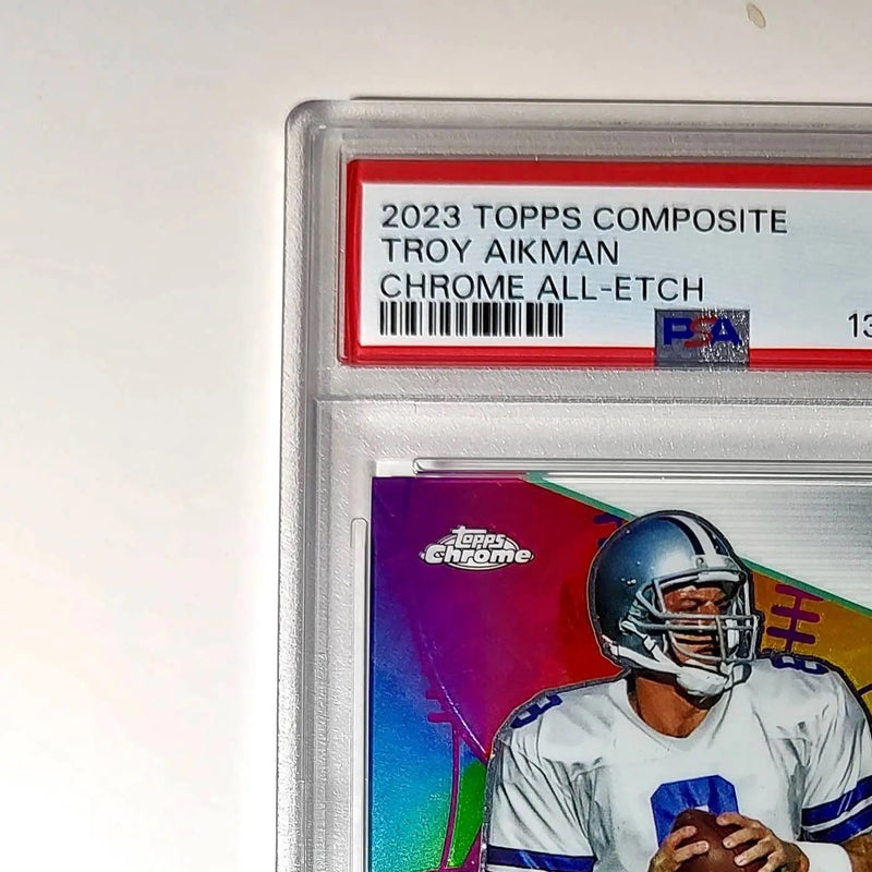 Troy Aikman 2023 Topps Chrome ALL-ETCH #CAE-5 PSA 8 NM-MT