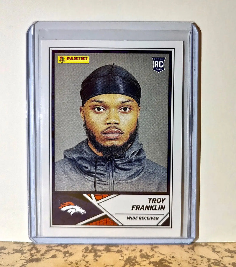 Troy Franklin 2024 Panini NFL #100 Rookie Sticker Card Denver Broncos