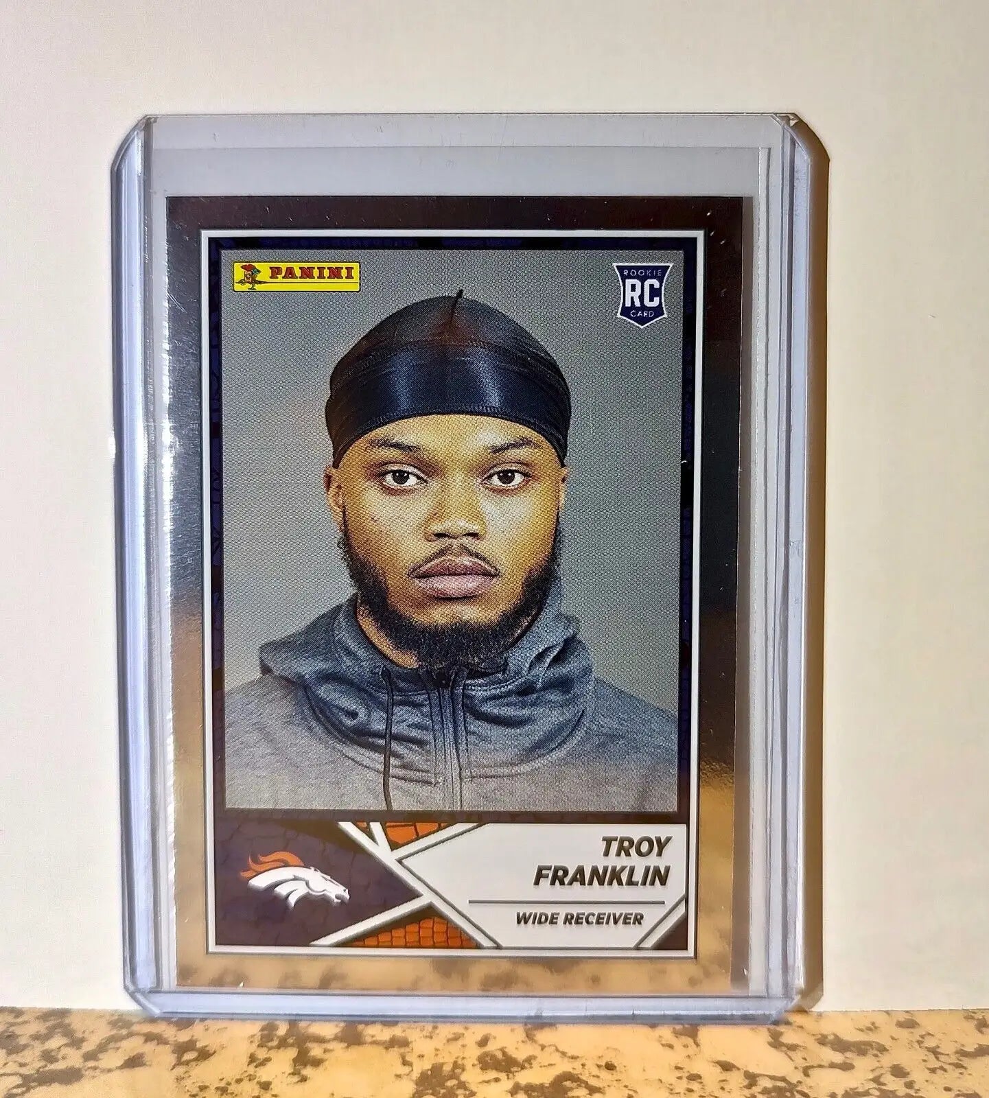Troy Franklin 2024 Panini NFL #100 Silver Foil Rookie Sticker Card Broncos - Football Card Single