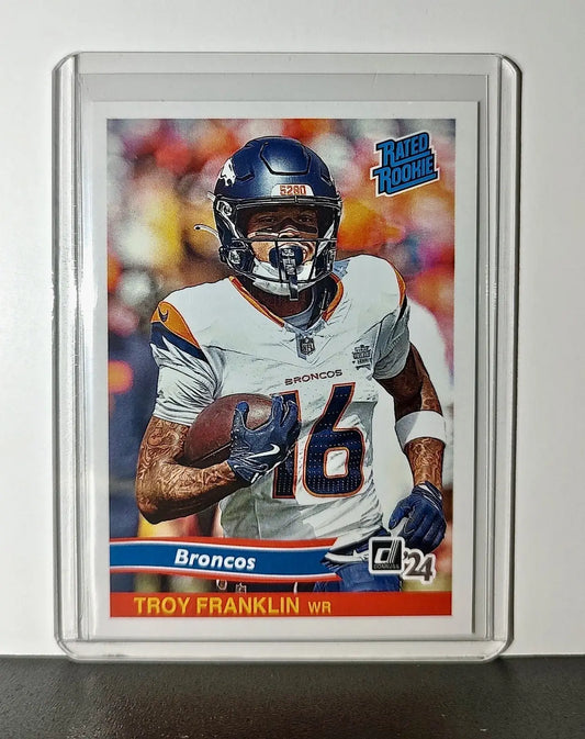 Troy Franklin Rookie 2024 Panini Rated Rookie Retro NFL 29 Card Broncos 1 of 890 - Football Card Single