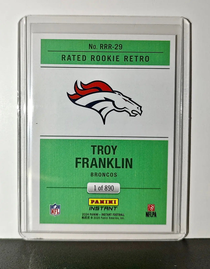 Troy Franklin Rookie 2024 Panini Rated Rookie Retro NFL 29 Card Broncos 1 of 890