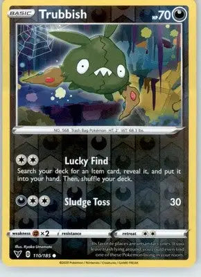 Trubbish - SWSH04: Vivid Voltage - 110/185 - Reverse Holo LP - Pokémon Card Single
