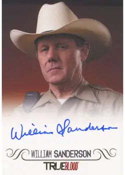 Portrait of William Sanderson as Sheriff Bud Dearborne for True Blood Archives Autograph Card