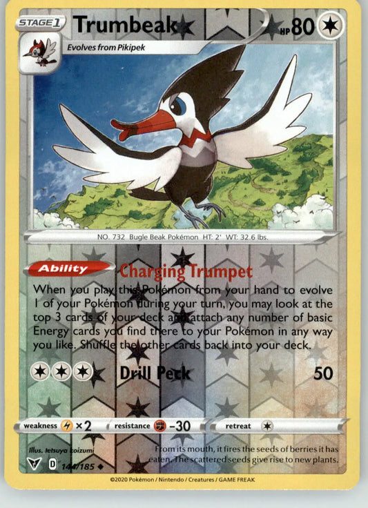 Trumbeak - Vivid Voltage - 144/185 - Reverse Holo LP Pokemon - Pokémon Card Single