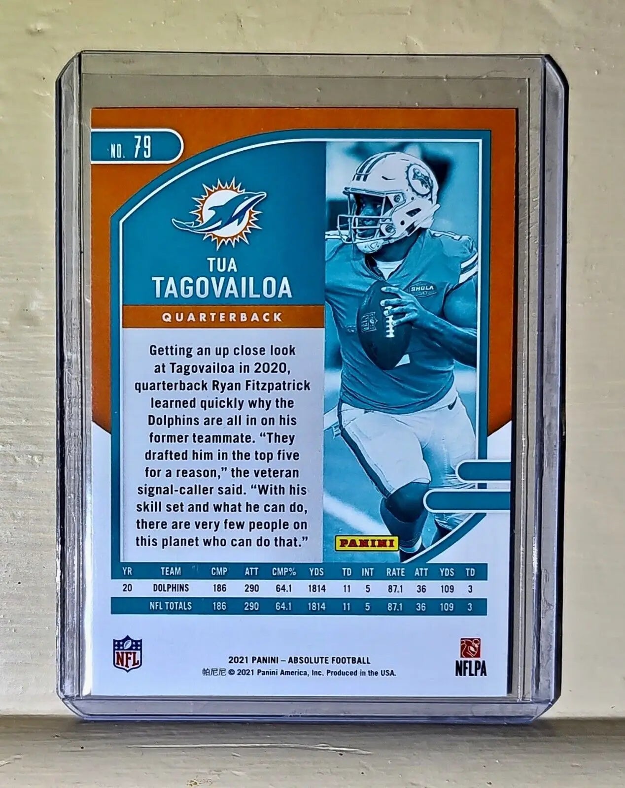 Tua Tagovailoa 2021 Panini NFL Absolute Football #79 Card Dolphins