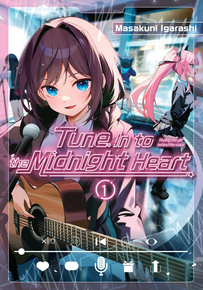 Anime-style book cover for Tune In To The Midnight Heart 1 high school romance novel