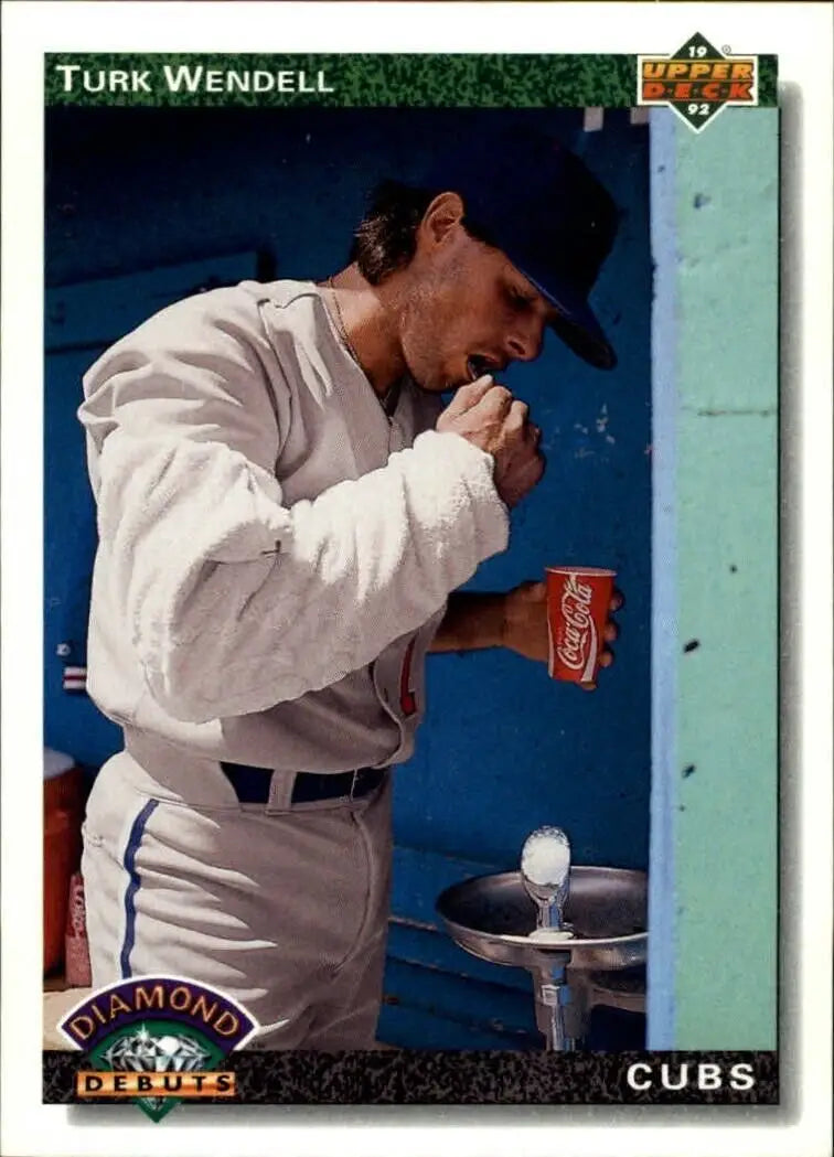 Turk Wendell 1992 Upper Deck MLB #780 Rookie Baseball Card Chicago Cubs - Baseball Card Single
