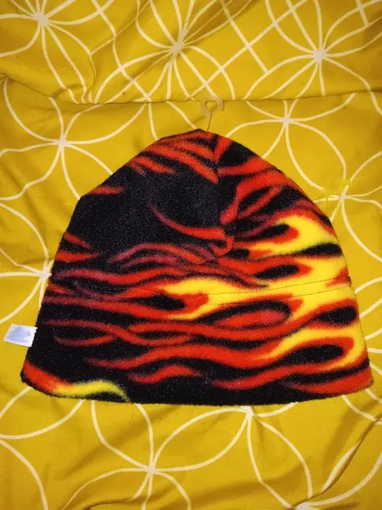 Turtle Fur Color Hot Rod Flame Fleece Beanie Kids Ages 1-3 Years Old Pre-Owned - Apparel