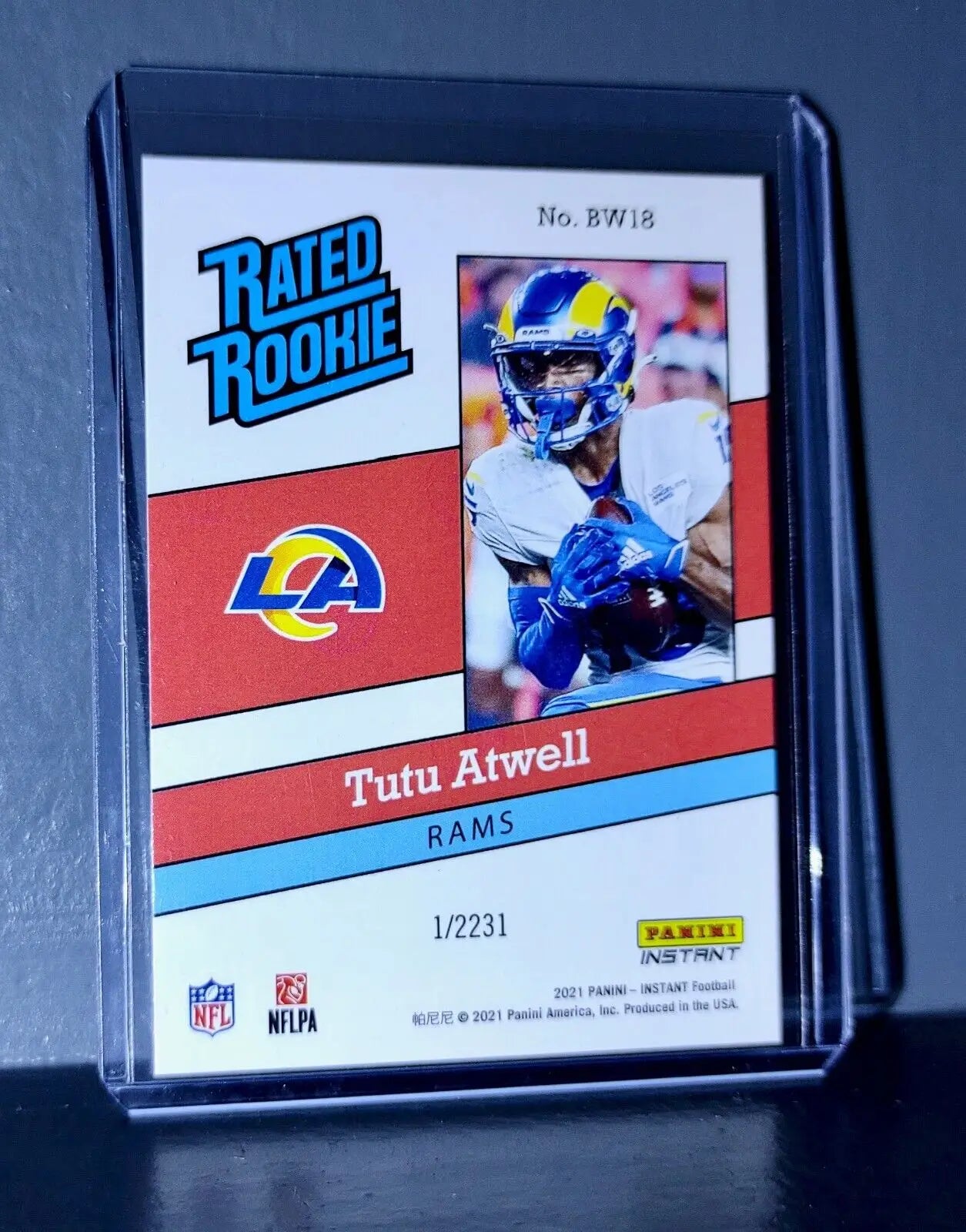 Tutu Atwell 2021 Panini NFL Rated Rookie Retro #18 Rookie Card 1/2231 - Football Card Single