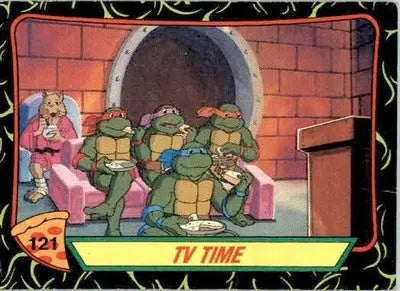TV Time - 1989 Topps Teenage Mutant Ninja Turtles - #121 - Non_sport - Non-Sports Card Single