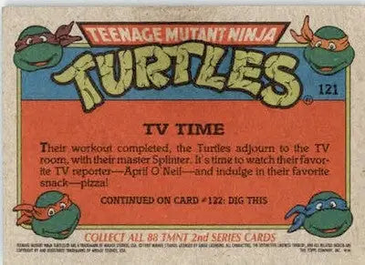 TV Time - 1989 Topps Teenage Mutant Ninja Turtles - #121 - Non_sport - Non-Sports Card Single